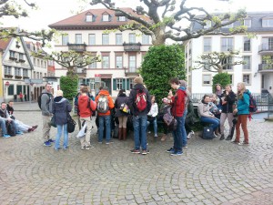In the plaza at Heidelberg
